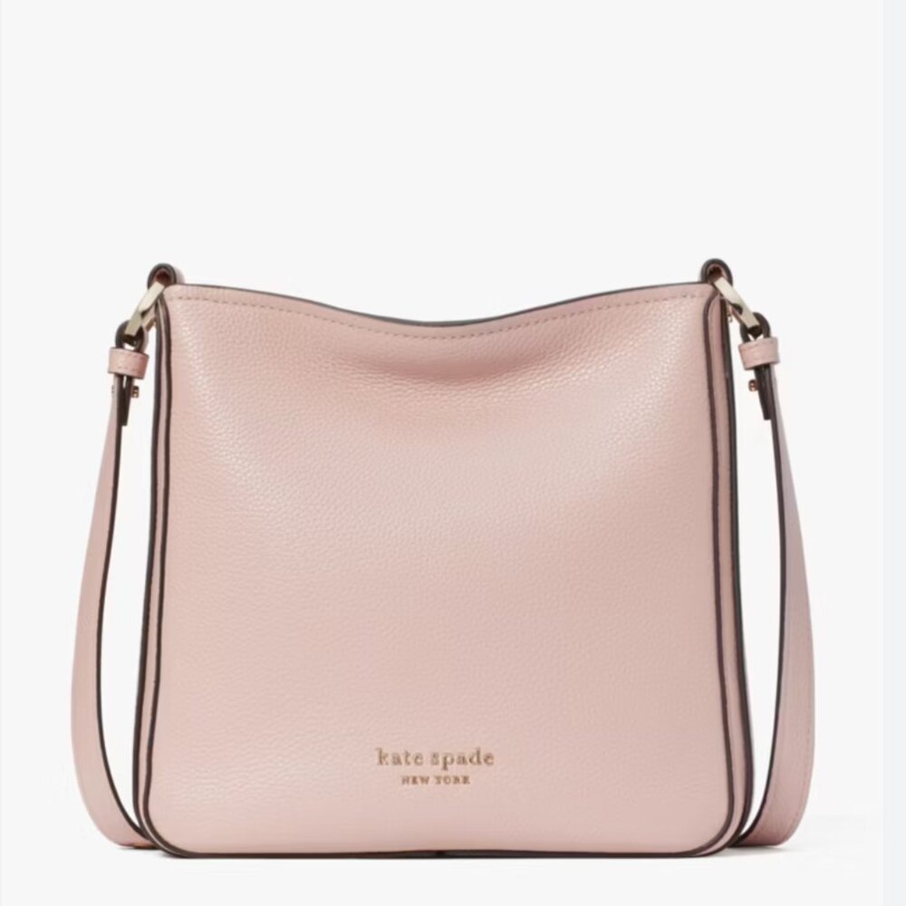 Kate Spade Hudson Pebbled Leather Large Hobo Bag in blush pink French Rose